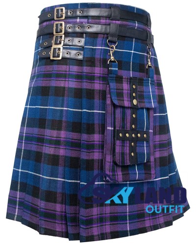 Scottish Pride of Scotland Tartan Modern Utility Kilt | Detachable Pocket Scottish Pride of Scotland Tartan Modern Utility Kilt | Detachable Pocket