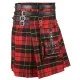 Scottish Wallace tartan modern utility kilt detachable pocket Scottish Wallace tartan modern utility kilt detachable pocket