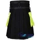 Black & Blue Hybrid Kilt – Under Black Watch Weathered Tartan Utility Kilt