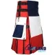 French Flag Utility Kilt – Handmade Cotton Patriotic Kilt for Men French Flag Utility Kilt – Handmade Cotton Patriotic Kilt for Men
