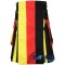 Red Black Yellow Hybrid Kilt – Custom Scottish Utility Kilt for Men