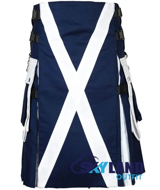 Scotland Flag Utility Kilt – Handmade Cotton Kilt for Men | Scottish Patriotic Kilt Scotland Flag Utility Kilt – Handmade Cotton Kilt for Men | Scottish Patriotic Kilt