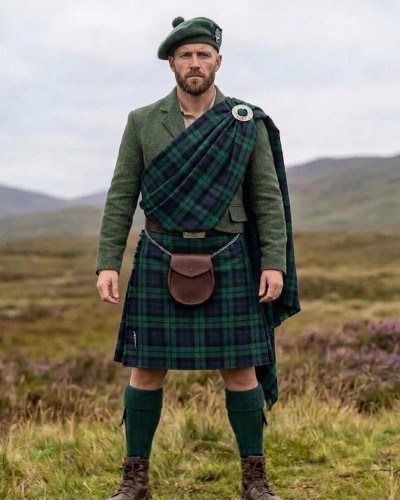 Black Watch Great Kilt – Traditional Feileadh Mor | 13oz Acrylic Wool Black Watch Great Kilt – Traditional Feileadh Mor | 13oz Acrylic Wool