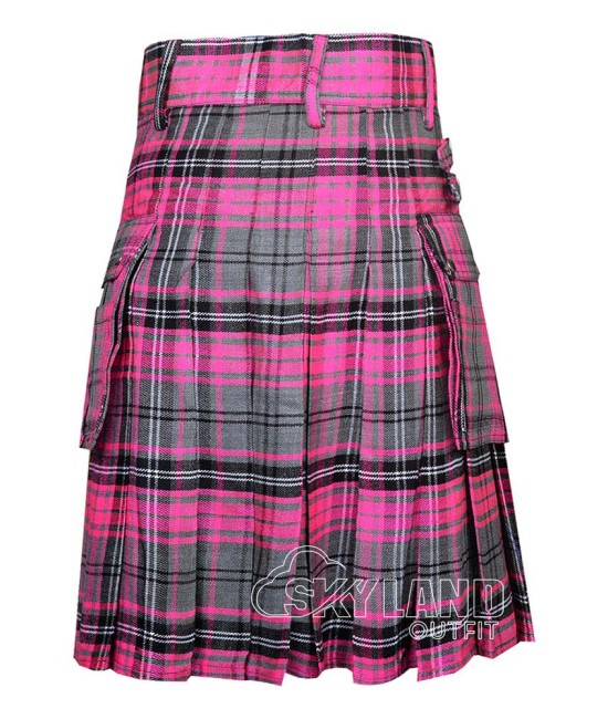 Ailsa Pink Tartan Utility Kilt for Men – Scottish Cargo Pockets Kilt Ailsa Pink Tartan Utility Kilt for Men – Scottish Cargo Pockets Kilt