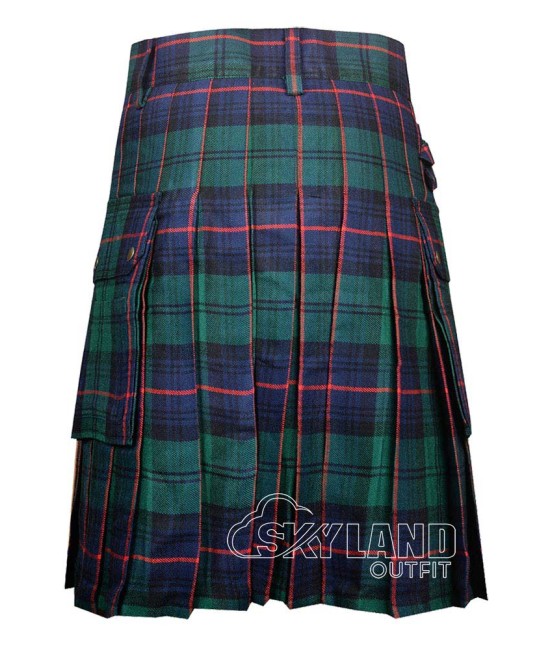 Armstrong Modern Tartan Utility Kilt for Men – Scottish Cargo Pockets Kilt