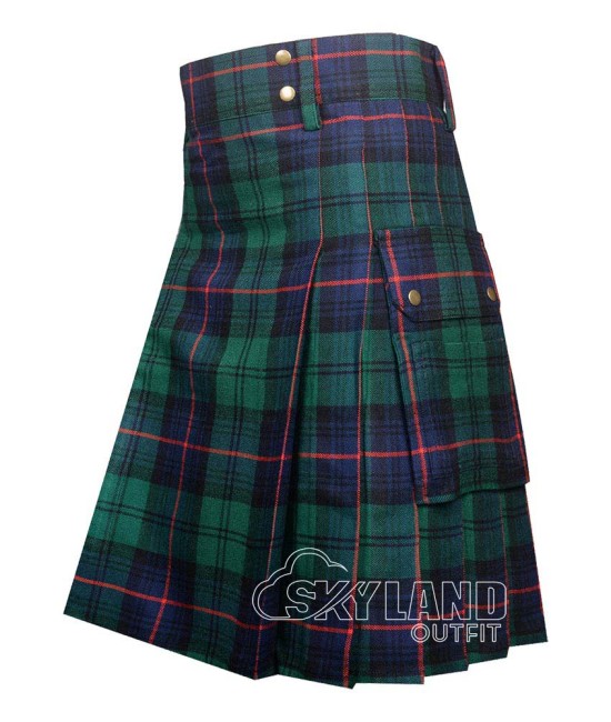Armstrong Modern Tartan Utility Kilt for Men – Scottish Cargo Pockets Kilt
