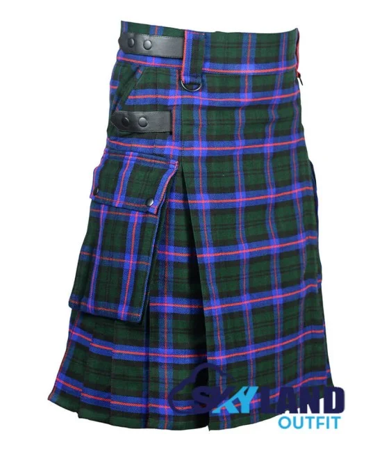 Armstrong Tartan Kilt Scottish Utility Kilt with Cargo Pockets Armstrong Tartan Kilt Scottish Utility Kilt with Cargo Pockets