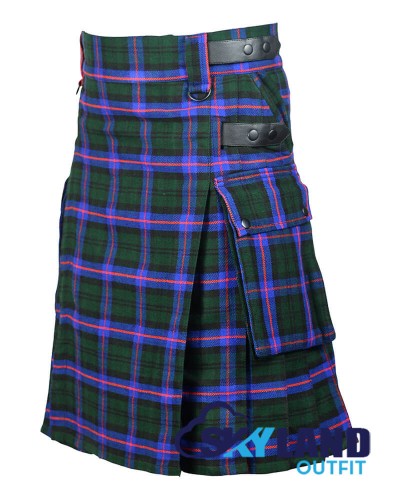 Armstrong Tartan Kilt Scottish Utility Kilt with Cargo Pockets Armstrong Tartan Kilt Scottish Utility Kilt with Cargo Pockets