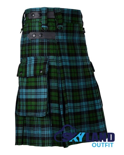 Campbell Ancient Tartan Kilt Scottish Utility Kilt with Cargo Pockets Campbell Ancient Tartan Kilt Scottish Utility Kilt with Cargo Pockets