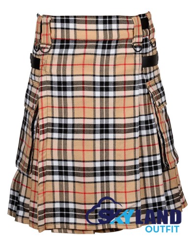Campbell Thompson Tartan Kilt Scottish Utility Kilt with Cargo Pockets Campbell Thompson Tartan Kilt Scottish Utility Kilt with Cargo Pockets
