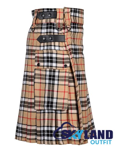 Campbell Thompson Tartan Kilt Scottish Utility Kilt with Cargo Pockets Campbell Thompson Tartan Kilt Scottish Utility Kilt with Cargo Pockets