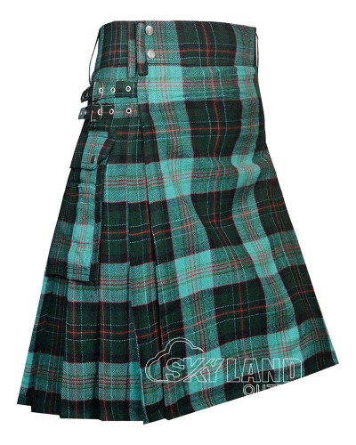 Clan Munster Irish Tartan Utility Kilt for Men – Scottish Cargo Pockets Kilt