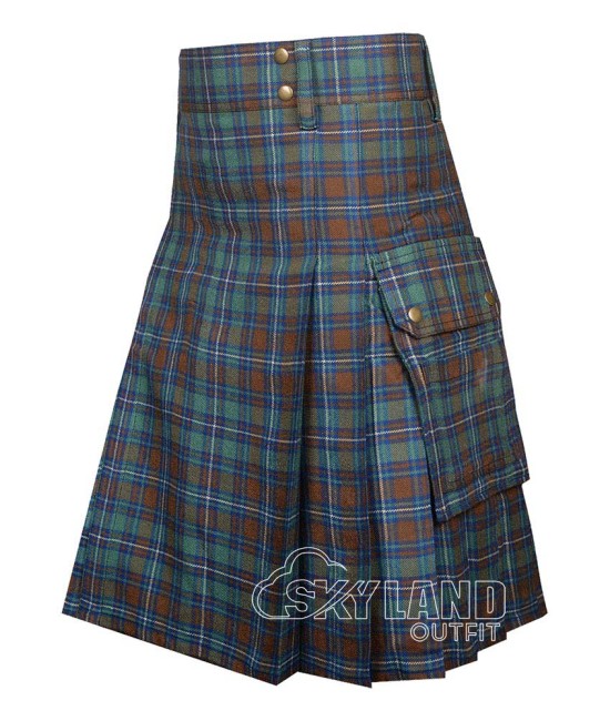 County Kerry Tartan Kilt for Men – Scottish Cargo Pockets Kilt