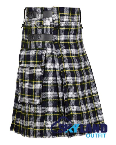 Dress Gordon Tartan Kilt Scottish Utility Kilt with Cargo Pockets Dress Gordon Tartan Kilt Scottish Utility Kilt with Cargo Pockets