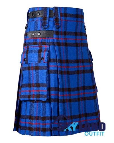 Elliot Modern Tartan Kilt Scottish Utility Kilt with Cargo Pockets Elliot Modern Tartan Kilt Scottish Utility Kilt with Cargo Pockets