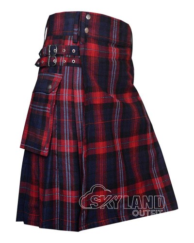 Evans Welsh Tartan Utility Kilt for Men – Scottish Cargo Pockets Kilt Evans Welsh Tartan Utility Kilt for Men – Scottish Cargo Pockets Kilt