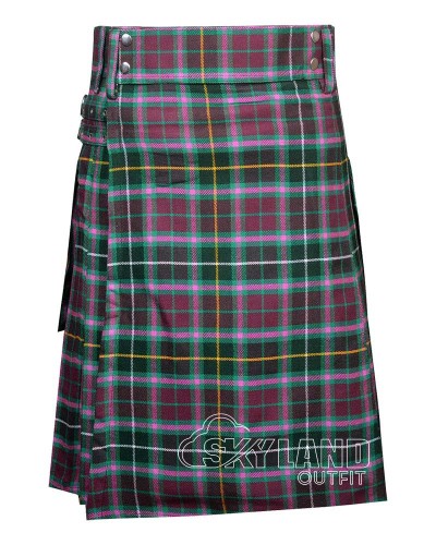 Gala Water Tartan Utility Kilt for Men – Scottish Cargo Pockets Kilt