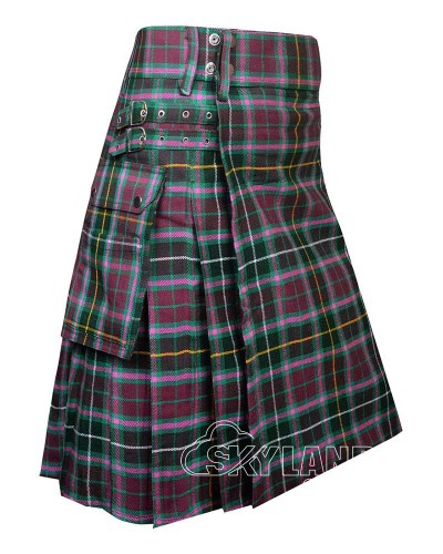 Gala Water Tartan Utility Kilt for Men – Scottish Cargo Pockets Kilt
