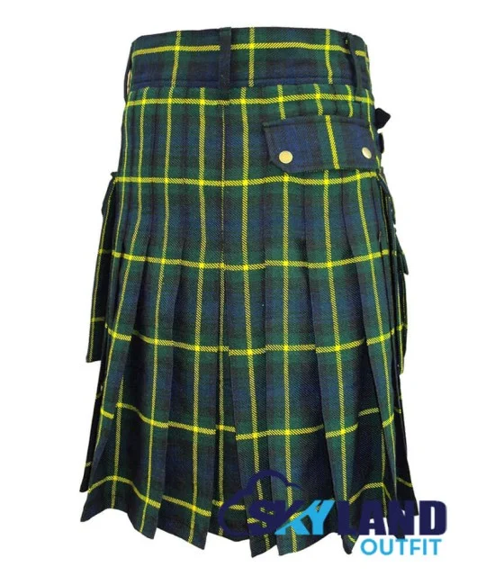 Gordon Tartan Kilt Scottish Utility Kilt with Cargo Pockets Gordon Tartan Kilt Scottish Utility Kilt with Cargo Pockets