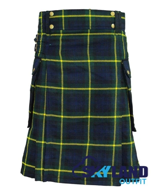 Gordon Tartan Kilt Scottish Utility Kilt with Cargo Pockets Gordon Tartan Kilt Scottish Utility Kilt with Cargo Pockets