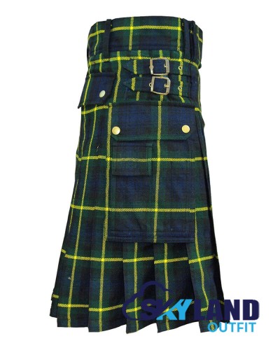 Gordon Tartan Kilt Scottish Utility Kilt with Cargo Pockets Gordon Tartan Kilt Scottish Utility Kilt with Cargo Pockets