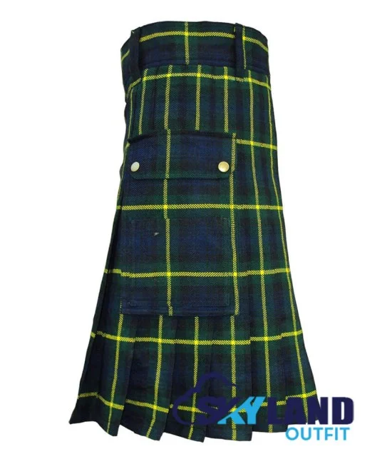 Gordon Tartan Kilt Scottish Utility Kilt with Cargo Pockets Gordon Tartan Kilt Scottish Utility Kilt with Cargo Pockets