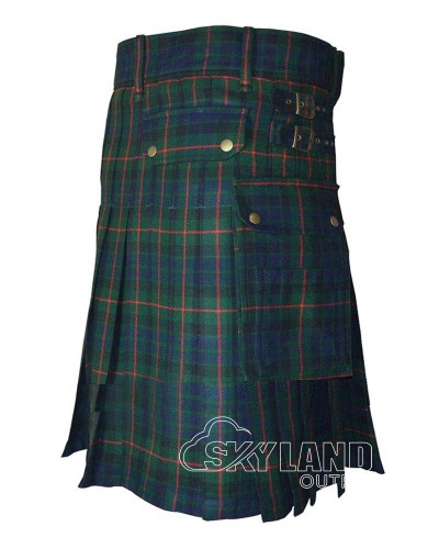 Gunn Tartan Utility Kilt for Men – Scottish Cargo Pockets Kilt