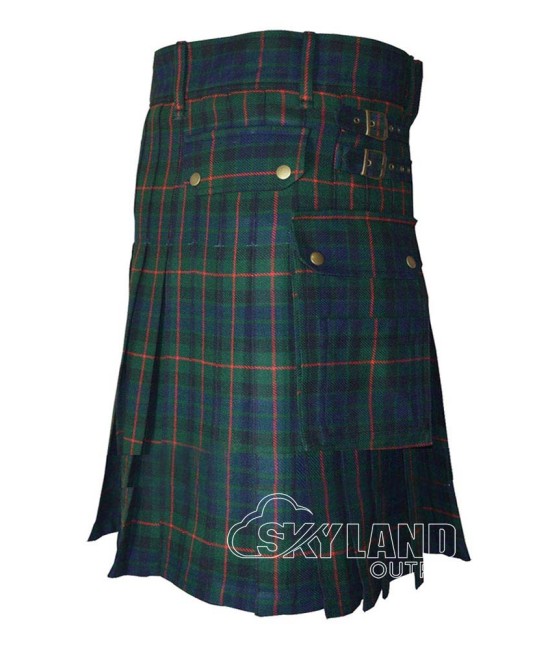 Gunn Tartan Utility Kilt for Men – Scottish Cargo Pockets Kilt