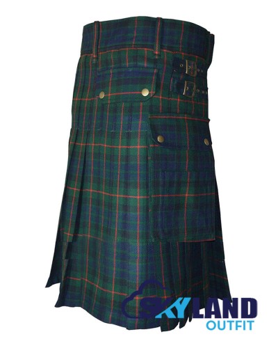 Gunn Tartan Kilt Scottish Utility Kilt with Cargo Pockets Gunn Tartan Kilt Scottish Utility Kilt with Cargo Pockets