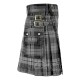 Hamilton Grey Tartan Utility Kilt for Men – Scottish Cargo Pockets Kilt Hamilton Grey Tartan Utility Kilt for Men – Scottish Cargo Pockets Kilt