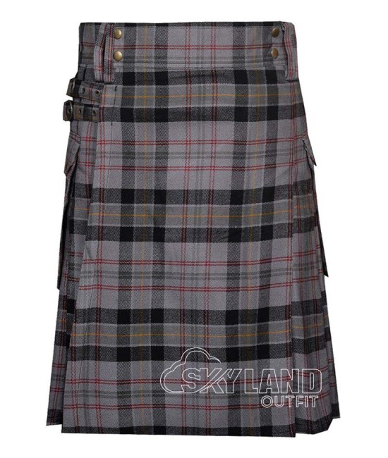 Harris Family Tartan Utility Kilt for Men – Scottish Cargo Pockets Kilt
