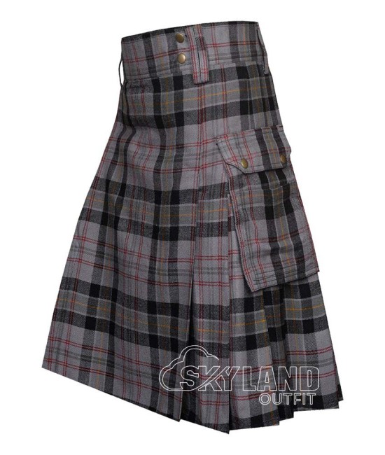 Harris Family Tartan Utility Kilt for Men – Scottish Cargo Pockets Kilt