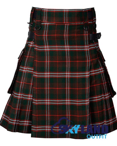 Hunting Scott Tartan Kilt Scottish Utility Kilt with Cargo Pockets