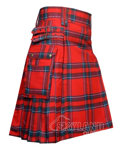 Inverness Ancient Tartan Utility Kilt for Men – Scottish Cargo Pockets Kilt