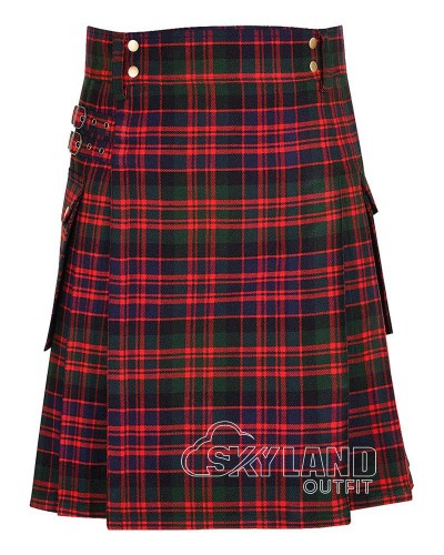 MacDonald Tartan Scottish Kilt Utility Kilt with Cargo Pockets