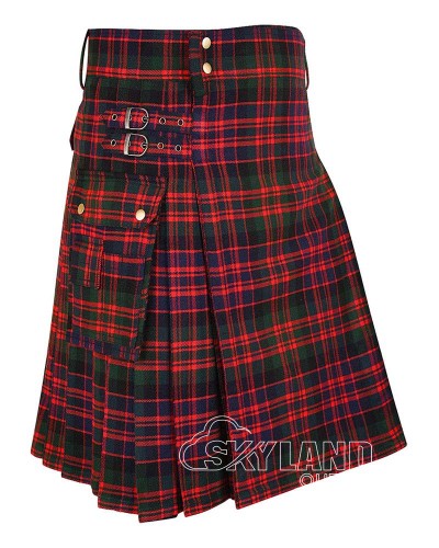 MacDonald Tartan Scottish Kilt Utility Kilt with Cargo Pockets MacDonald Tartan Scottish Kilt Utility Kilt with Cargo Pockets