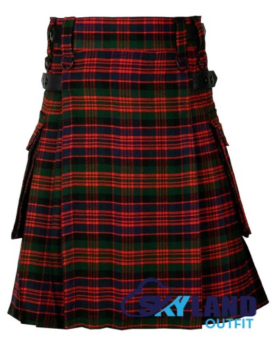 MacDonald Tartan Kilt Scottish Utility Kilt with Cargo Pockets