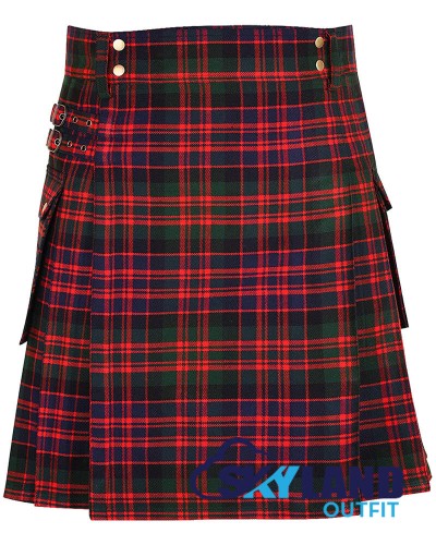 MacDonald Tartan Scottish Kilt Utility Kilt with Cargo Pockets