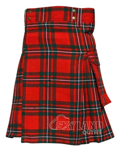 MacGregor Tartan Utility Kilt for Men – Scottish Cargo Pockets Kilt