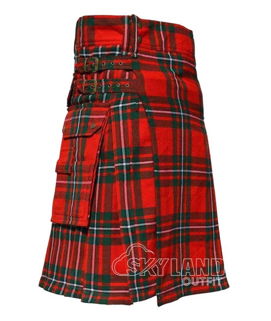 MacGregor Tartan Utility Kilt for Men – Scottish Cargo Pockets Kilt MacGregor Tartan Utility Kilt for Men – Scottish Cargo Pockets Kilt