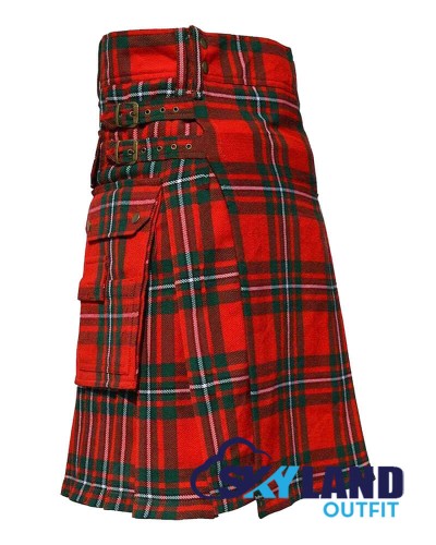 MacGregor Tartan Kilt Scottish Utility Kilt with Cargo Pockets MacGregor Tartan Kilt Scottish Utility Kilt with Cargo Pockets