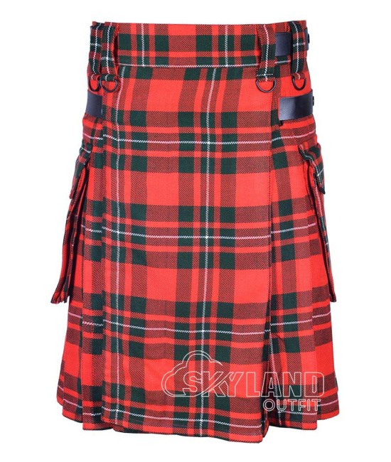 MacGregor Tartan Kilt Scottish Utility Kilt with Cargo Pockets MacGregor Tartan Kilt Scottish Utility Kilt with Cargo Pockets