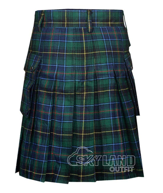 MacInnes Hunting Modern Tartan Utility Kilt for Men – Scottish Cargo Pockets Kilt MacInnes Hunting Modern Tartan Utility Kilt for Men – Scottish Cargo Pockets Kilt