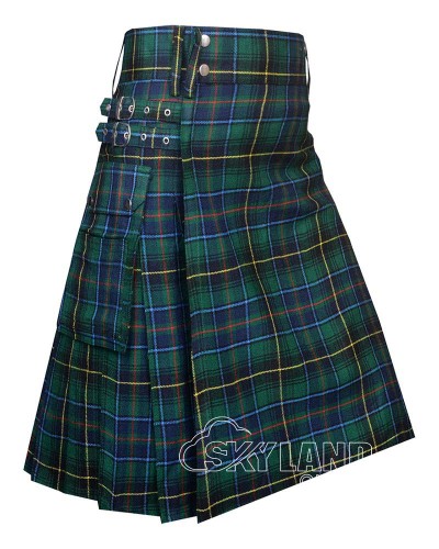 MacInnes Hunting Modern Tartan Utility Kilt for Men – Scottish Cargo Pockets Kilt MacInnes Hunting Modern Tartan Utility Kilt for Men – Scottish Cargo Pockets Kilt