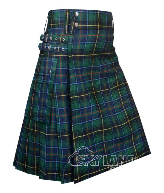 MacInnes Hunting Modern Tartan Utility Kilt for Men – Scottish Cargo Pockets Kilt MacInnes Hunting Modern Tartan Utility Kilt for Men – Scottish Cargo Pockets Kilt
