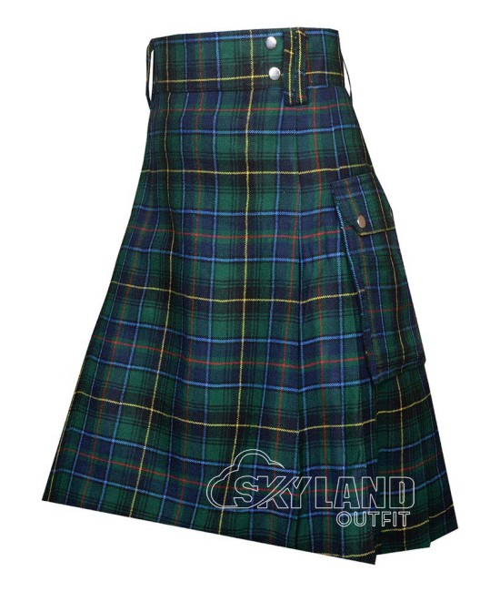 MacInnes Hunting Modern Tartan Utility Kilt for Men – Scottish Cargo Pockets Kilt MacInnes Hunting Modern Tartan Utility Kilt for Men – Scottish Cargo Pockets Kilt