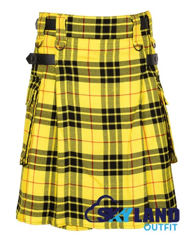 MacLeod of Lewis Tartan Kilt Scottish Utility Kilt with Cargo Pockets