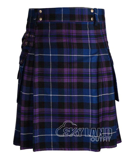Pride of Scotland Tartan Utility Kilt Scottish Kilt with Cargo Pockets Pride of Scotland Tartan Utility Kilt Scottish Kilt with Cargo Pockets