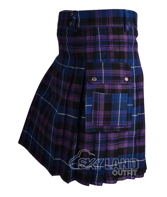 Pride of Scotland Tartan Utility Kilt Scottish Kilt with Cargo Pockets Pride of Scotland Tartan Utility Kilt Scottish Kilt with Cargo Pockets