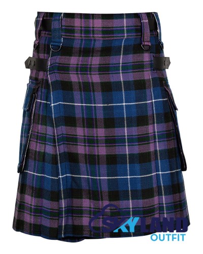 Pride of Scotland Tartan Kilt Scottish Utility Kilt with Cargo Pockets